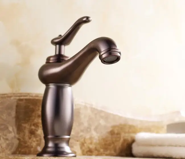 

Vidric Oil Rubbed Bronze Basin Faucet Tap Deck Mounted Bathroom Sink Mixer Faucets hot and cold water washbasin mixer taps