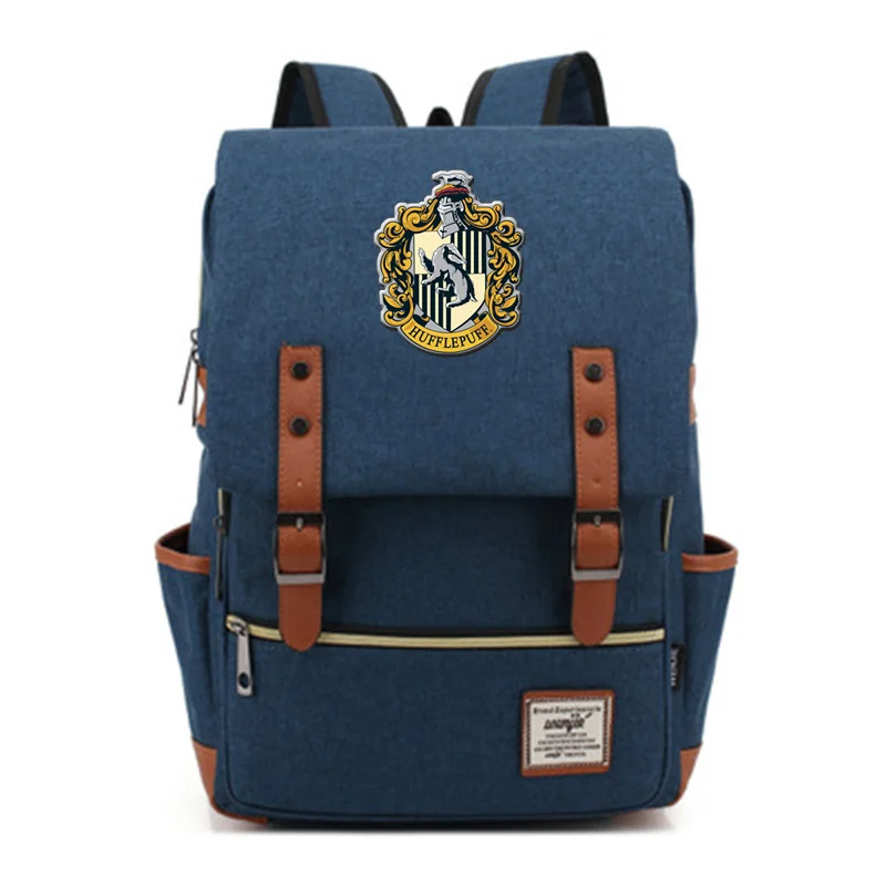 السحرية هوجورتس Ravenclaw سليذرين جريفندور الصبي فتاة طالب حقيبة مدرسية المراهقين مدرسية قماش النساء Bagpack الرجال على ظهره