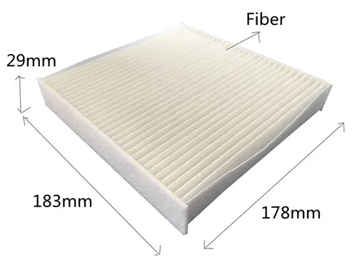 CU1827 Фабричный выход 95860-62J00 Высокое качество белое волокно воздушный фильтр в салон автомобиля для TOYOTA 18,3*17,8*2,9 см