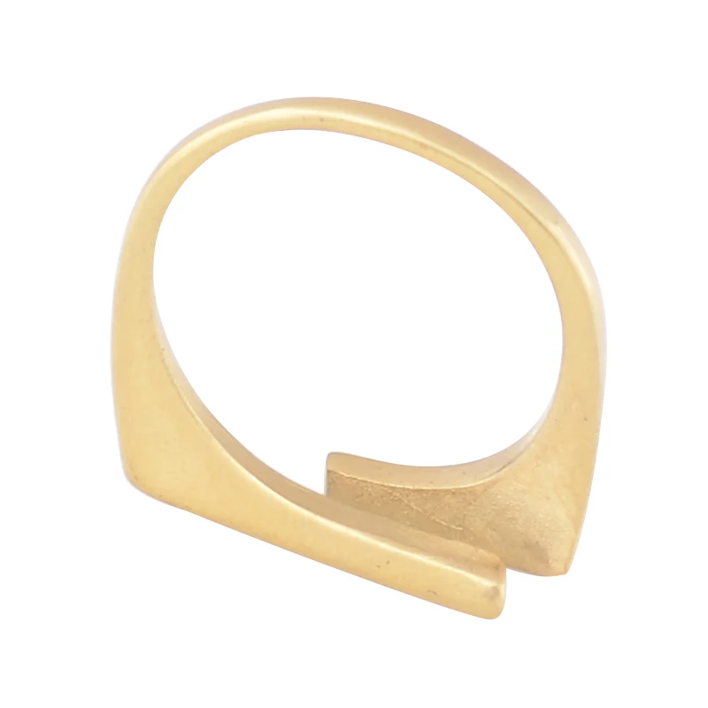 EdgLifU Gold Round Rings Simple Matte Bar Ring Women Stainless Steel Fashion Summer Style Geometric Ring for Female
