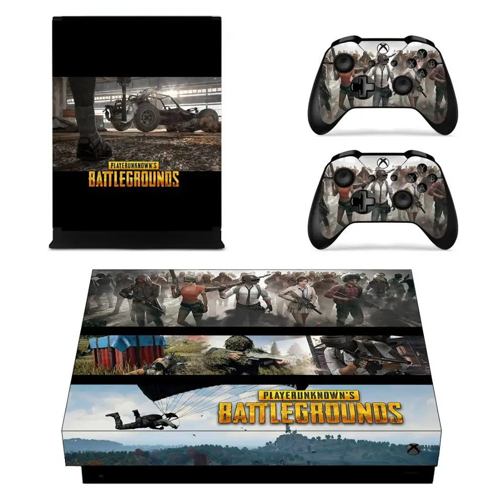 PUBG виниловые наклейки для кожи наклейки для xbox one x наклейки pegatinas Adesivo для xbox one x консоли и два контроллера