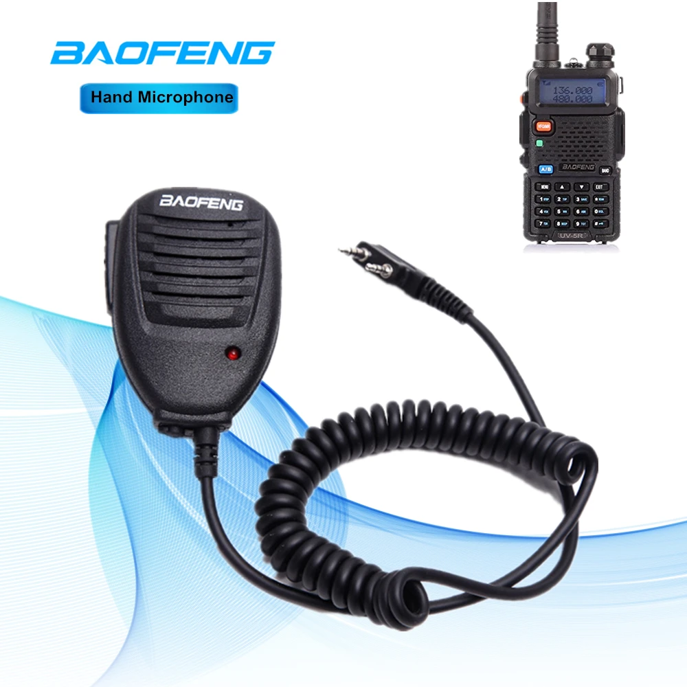 

Baofeng Hand Microphone Walkie Talkie MIC Speaker Shoulder Microphone For Kenwood TYT Pofung Handheld UV-5R BF-888s Accessories