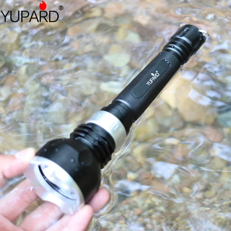 Yupard XM-L2 LED للماء تحت الماء غواص الغوص الأصفر ضوء T6 مصباح ليد جيب الأبيض ضوء أصفر ضوء الشعلة 18650 بطارية Yupard XM-L2 LED للماء تحت الماء غواص الغوص الأصفر ضوء T6 مصباح ليد جيب الأبيض ضوء أصفر ضوء الشعلة 18650 بطارية