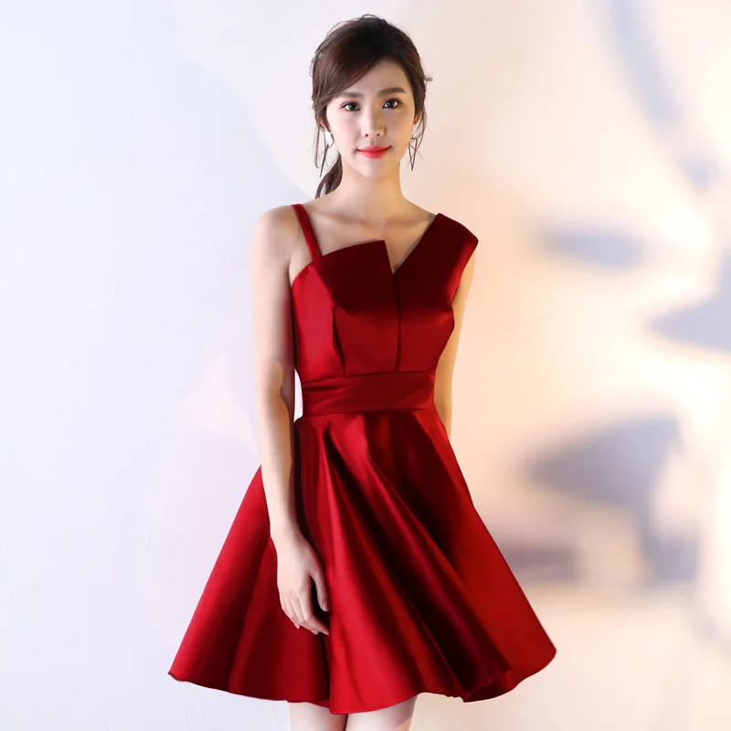 Платья для особых случаев, элегантное Красное Кружевное платье для выпускного вечера, Вечерние Короткие вечерние платья для студентов, vestido De festa ES1556