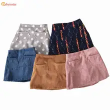 Babyinstar/юбки для девочек; Новинка года; Брендовая детская одежда; сезон осень-зима; Однотонная юбка; Верхняя одежда на пуговицах; трапециевидные юбки для девочек
