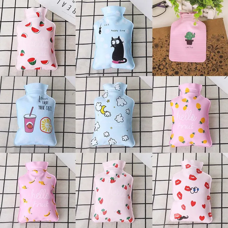 

2018 Lovely Cartoon Hand Warm Water Bottle Mini Hot Water Bottles Portable Hand Warmer Girls Pocket Hand Feet Hot Water Bags