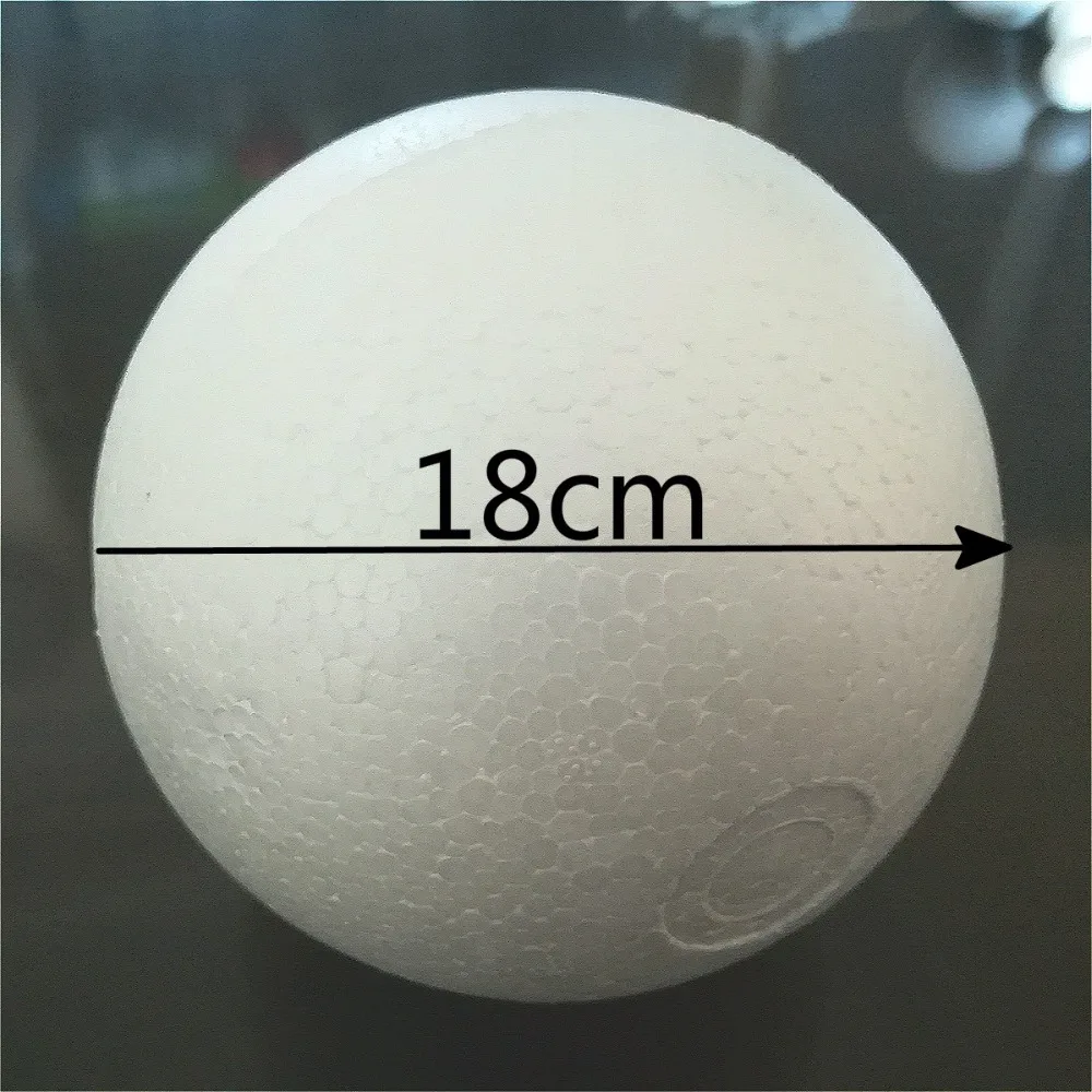 2 Pcs White Styrofoam Foam Balls for DIY and Slime Supplies Craft Foam Balls White