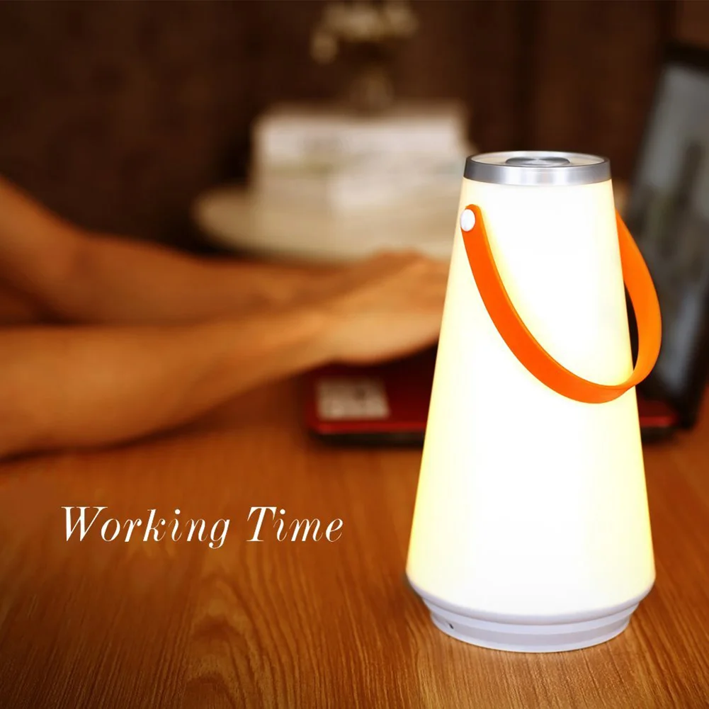 Креативный прекрасный портативный беспроводной светодиодный ночной Светильник для дома, настольная лампа, USB Перезаряжаемый сенсорный переключатель, уличный походный аварийный светильник