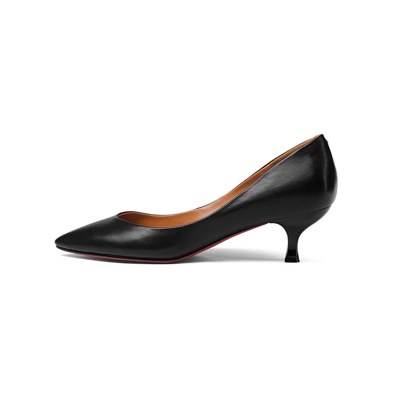 ZVQ/удобные дышащие туфли-лодочки из натуральной кожи с острым носком на нескользящей подошве универсальная стильная женская обувь