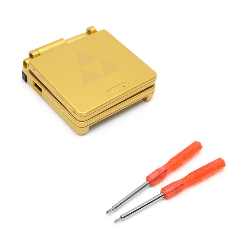 1 Set Golden For Gameboy Advance SP Replacement Case Full Housing Shell +Screen Cover+Tool For Nintendo For GBA SP