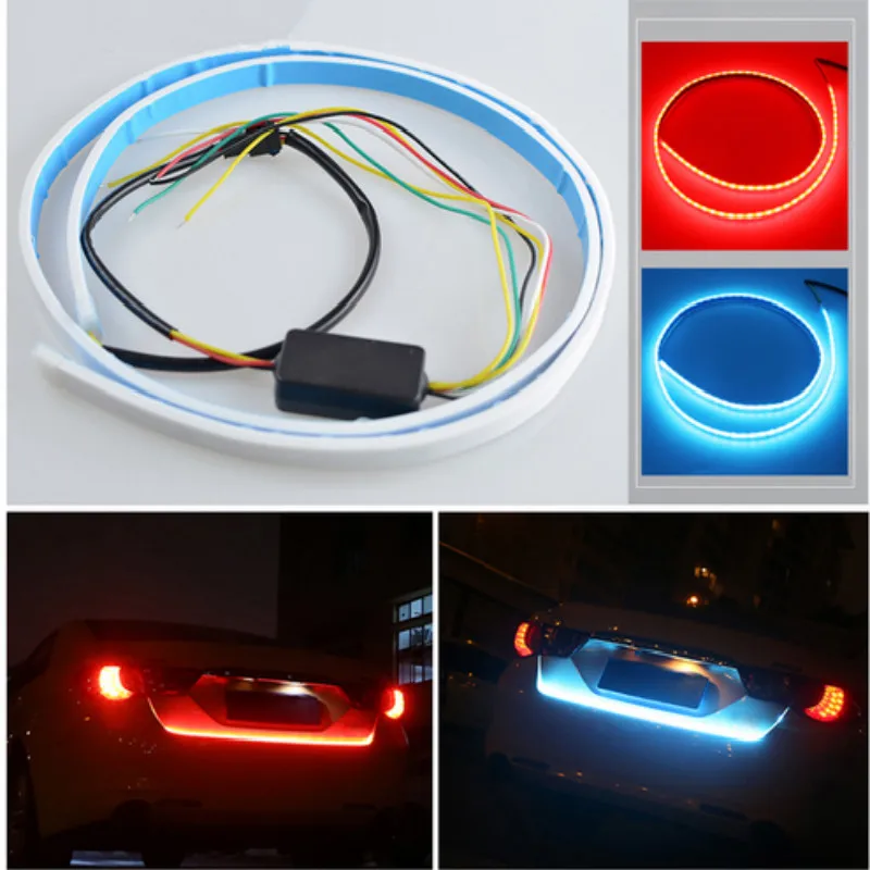 Car Light LED Strips Rear Trunk Tail Lights Braking Turning Signal