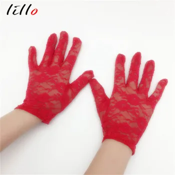 

lace sunscreen gloves dance ritual dance gloves pupils flower girl lace fashion sexy Net yarn gloves Summer sun protective glov
