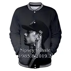 2019 хип-хоп r. i. p. Nipsey hussle 3D Бейсбол Форма Новинка 2019 года для мужчин/для женщин Весна повседневное Harajuku куртки одежда 4XL