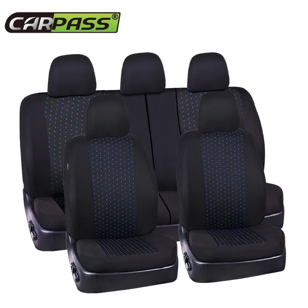 

Car-pass Car Seat Covers Set Jacquard cloth 75G black mesh complex Universal Auto Seat Cover Fit Most Styling Car Accessories