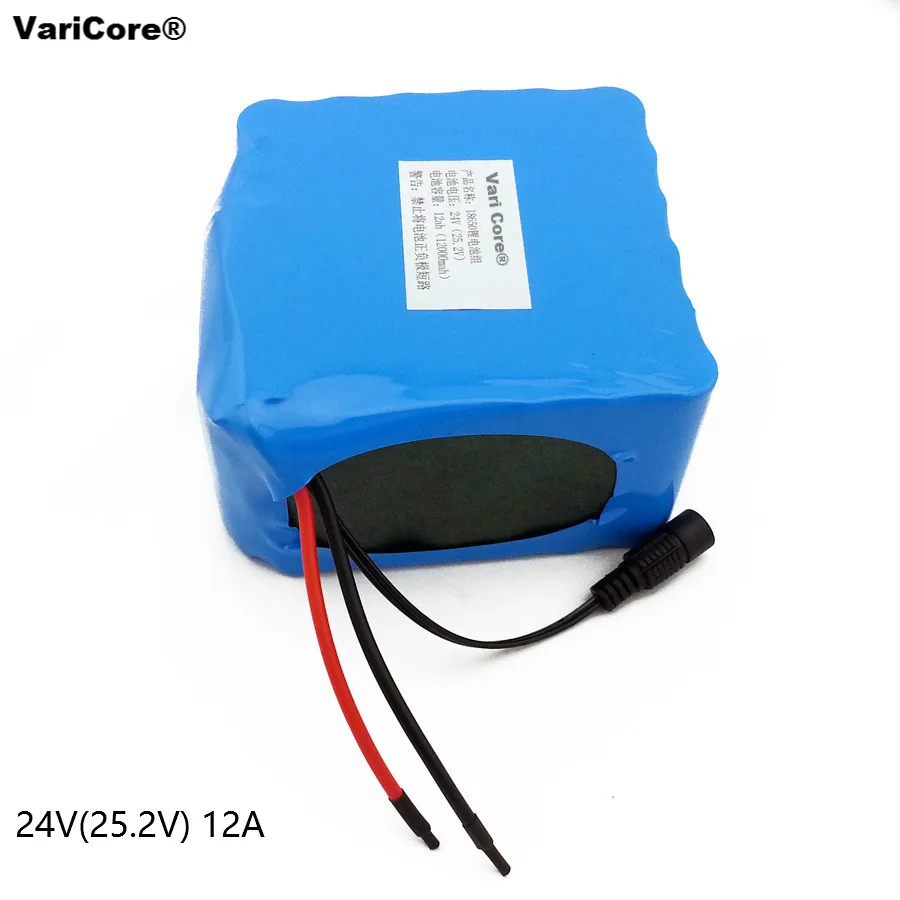 VariCore 24V 6s 4A 6A 8A 10A 18650 Батарейный блок 25 2 V 12Ah литий ионная аккумуляторная батарея
