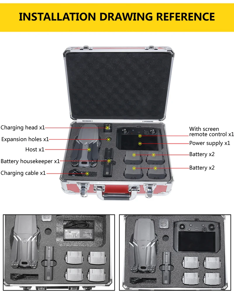 DJI Mavic 2 с экраном пульт дистанционного управления беспилотный корпус MAVIC2 с экраном дистанционного оборудования коробка чемодан для DJI Квадрокоптер