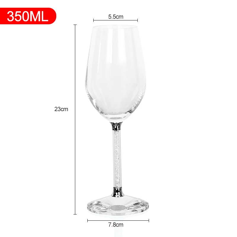Свадебное вино стекло es 1 шт. 2 шт. 350 мл/470 мл стеклянный бокал со стразами дизайн Роскошные вечерние бокал для вина, кружка украшения