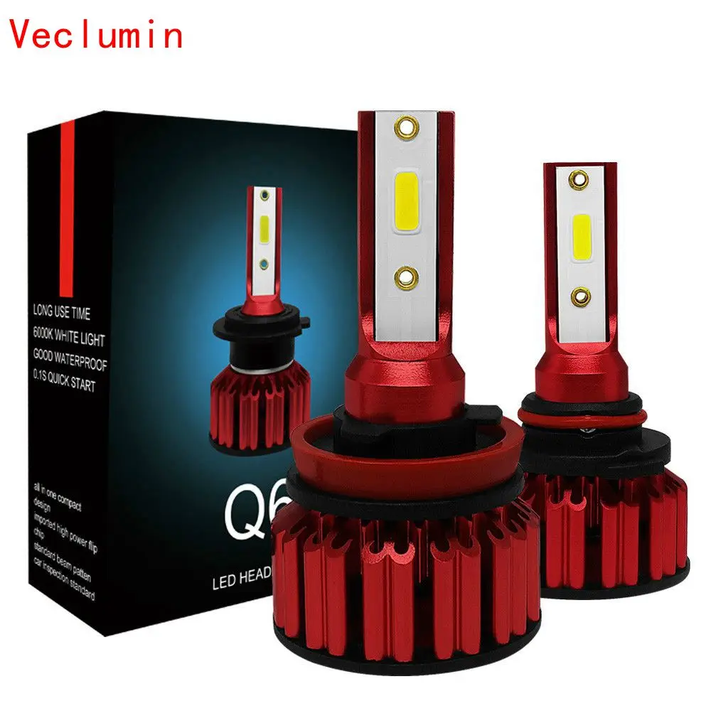 

Q6 ABL Car LED H11 12V 6000K 9005 9006 9003 HB2 HB3 HB4 H7 H4 LED Headlight Bulbs Auto Lamp Automobile Lights Styling