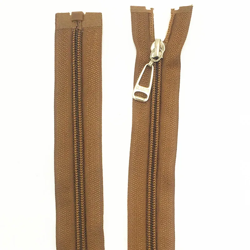 Free shipping 70cm coffee Nylon zipper 10pcs fabric 5zipper garment