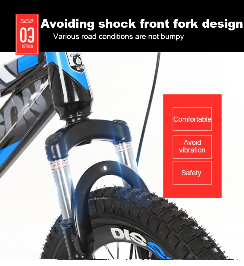 Clearance 18/20 inch mountain bike Children bicycle front and rear disc brakes single speed children
