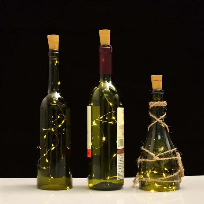 Warm Wine Bottle Cork Shape Light 20//30//50 LED Night Fairy String Lights Lamp A#