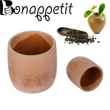 1 шт. чистые ручной работы натуральные маленькие воды чистые бамбуковые чашки для кофе вино Молоко Круглый стакан для пива чашки чая Tumblers посуда для напитков