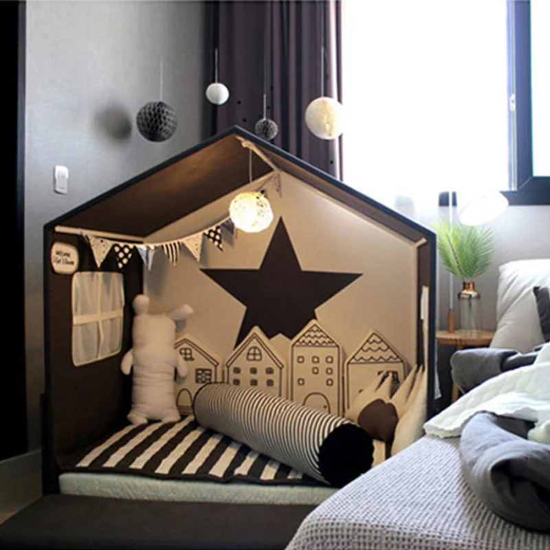 

Cute Baby Bed fence 4 pieces a set lovely Sponge house Bed fence baby bed set safe protection