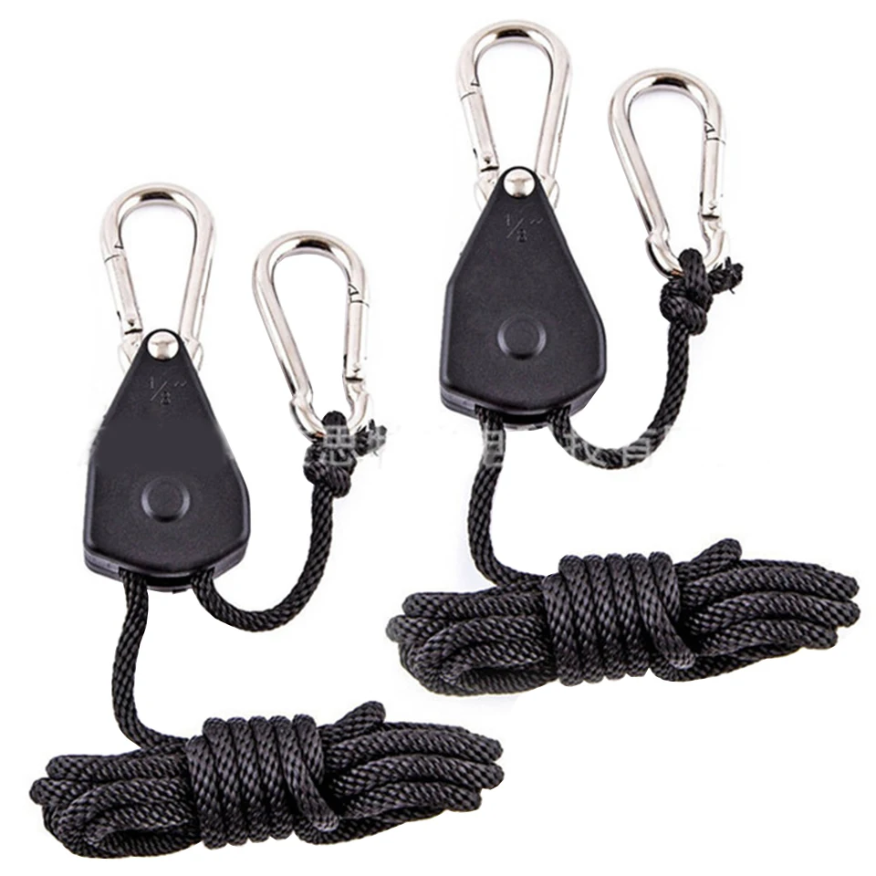 

Plant Grow Tent 1/8 Inch Nylon Rope Ratchet Yoyo Strong Hangers for Grow Tent Room Fan Carbon Filter Grow Light