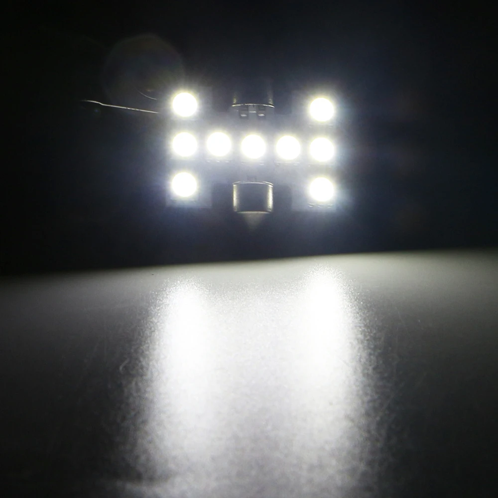 YM E Bright 10 шт./лот C5W 12 В DC 5050 9 SMD 31 мм/36 мм/39 мм/41 мм гирлянда купол светодиодные