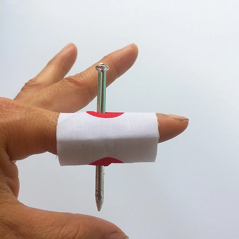 5pcs Fake Nail Through Finger Trick Prank Joke Toy New Halloween Jokes