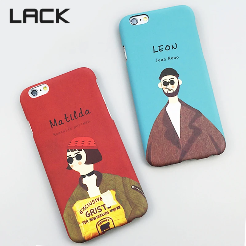 

LACK Fashion Cartoon The Professional Killer Leon and Mathilda Cover For iphone 6 Case For iphone 6S 6Plus Phone Cases