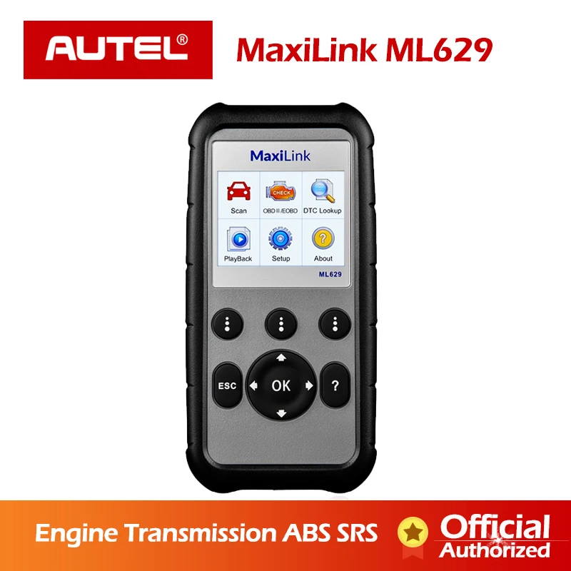 AUTEL MaxiLink ML629 Diagnostic Tool OBD2 Diagnostic Scanner Automotive Tools OBDII Auto Code Reader PK Launch creader CRP123 AUTEL MaxiLink ML629 Diagnostic Tool OBD2 Diagnostic Scanner Automotive Tools OBDII Auto Code Reader PK Launch creader CRP123