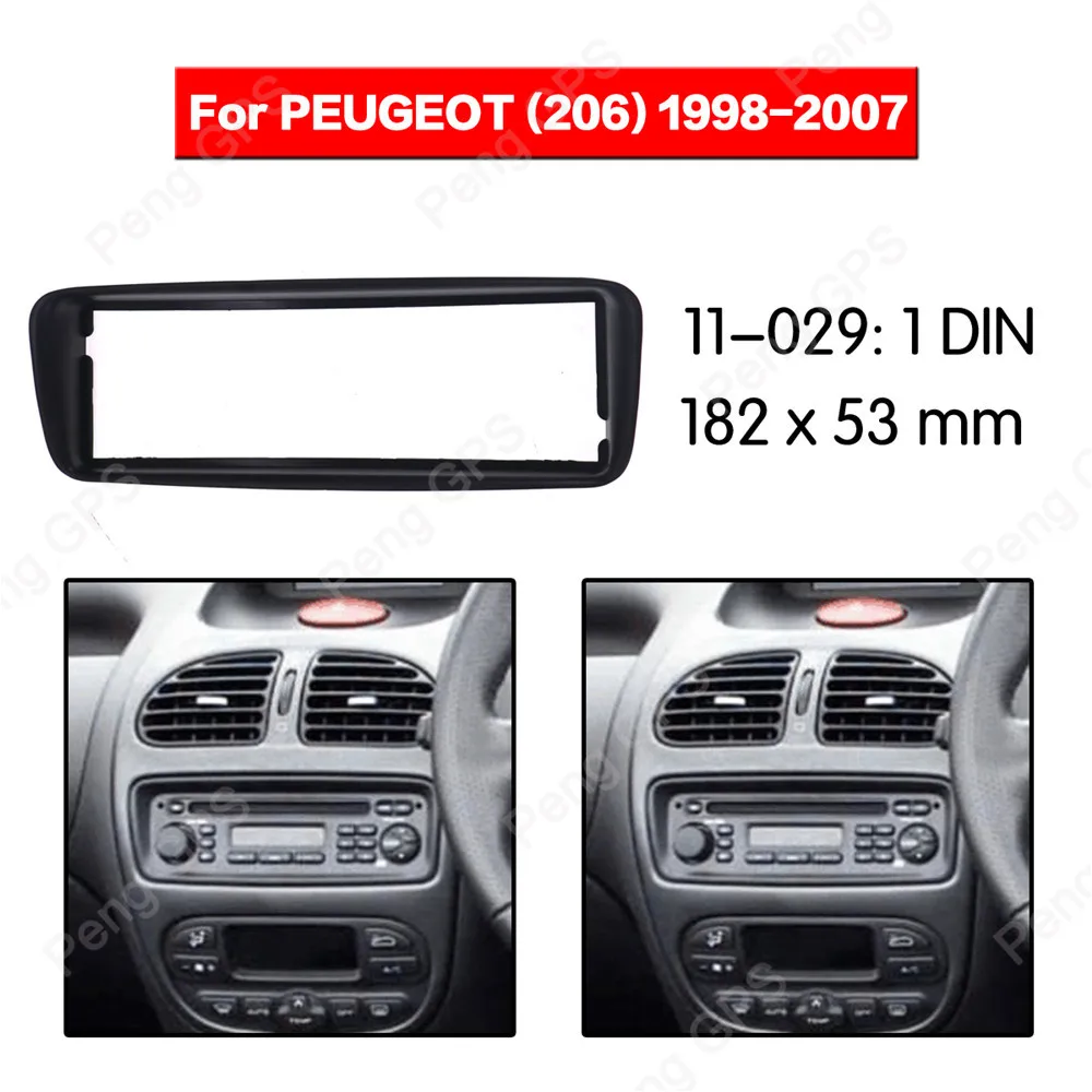Монтажная панель для автомагнитолы 1 din PEUGEOT (206) 1998-2007 | Автомобили и мотоциклы