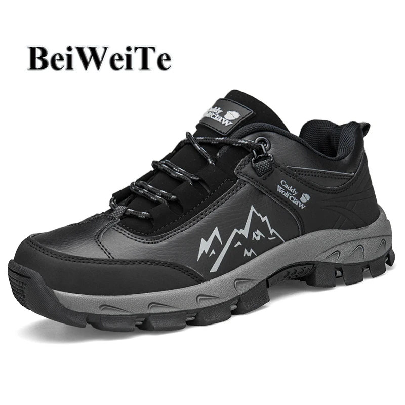 

BeiWeiTe Men's Big Size Hiking Shoes Trekking Trail Hunting Sports Sneakers For Man Non-slip Outdoor Climbing Mountain Shoes New