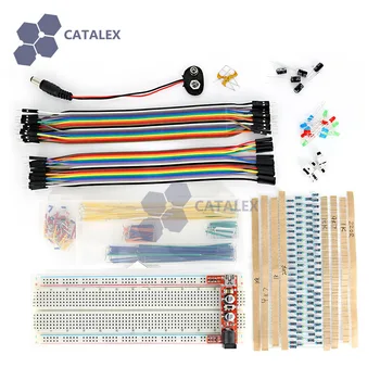 

Breadboard Tools Kit w/ Breadboard Power Module / Jumper Wire / Resistor / LED / Button for Arduino DIY