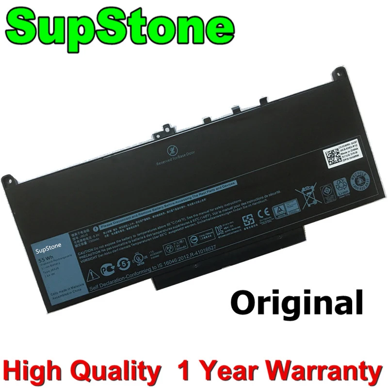 Оригинальный аккумулятор SupStone J60J5 F1KTM NJJ2H PDNM2 7CJRC для Dell Latitude E7270 E7470 R1V85 MC34Y 242WD J6OJ5