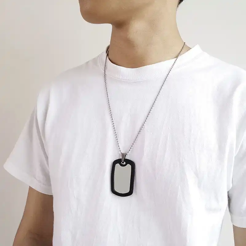 24 inch dog tag chain