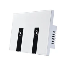 WiFi Smart Light Switch 2 Switches Touch Wall Plate Alexa Light Switch In Wall Wireless On