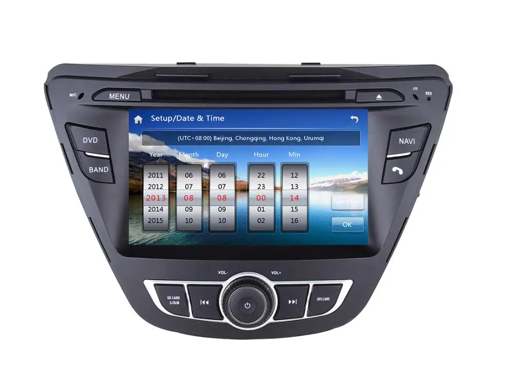 Best 7" indash Car DVD player with GPS(optional),Audio Radio stereo,USB/SD,AUX,BT/TV,car multimedia headunit for Hyundai Elantra 2014 2