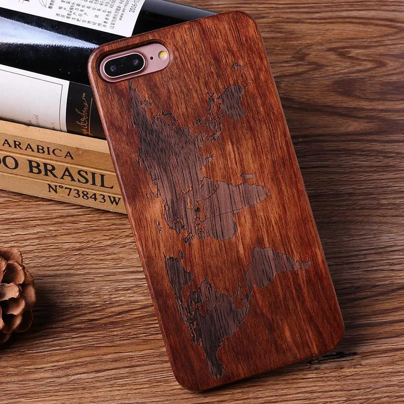 Новинка деревянный чехол для телефона SE 5S 6S 7 8 Plus скульптура из массива дерева