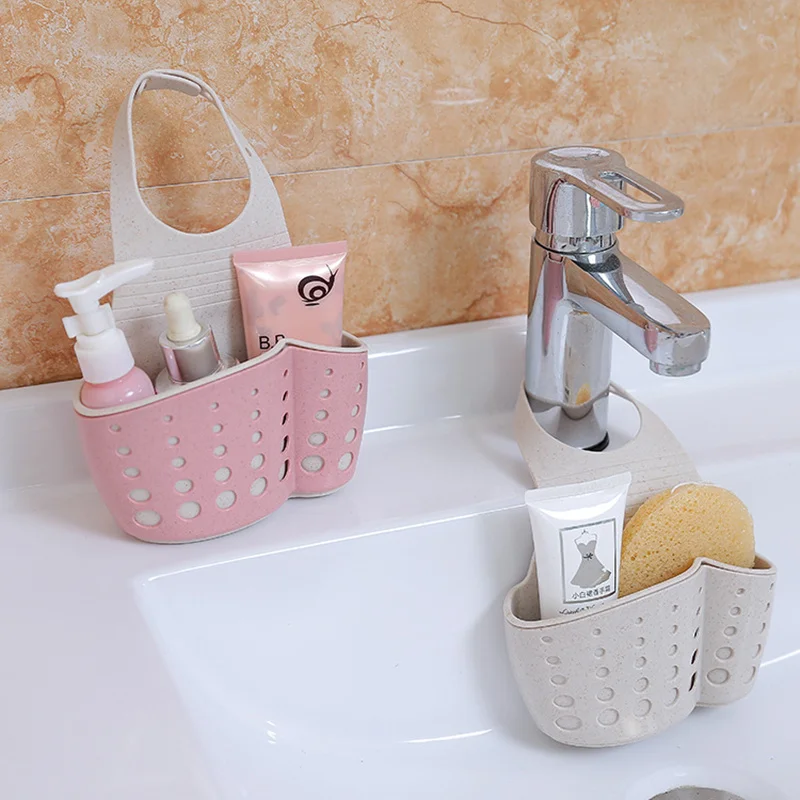 LMETJMA Sink Sponge Holder Wheat Fiber Kitchen Sink Sponge Drain Holder With Sponge as Gift ...