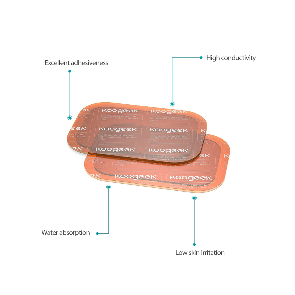 Koogeek 6 шт. гелевые подушечки для EMS тренер миостимулятор гидрогель наклейки для пресса Фитнес массаж для похудения машина