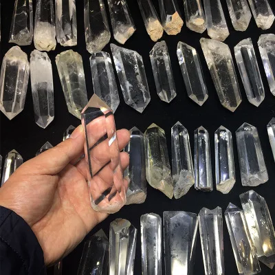 

1000G Natural white crystal raw ore hexagon magic wand
