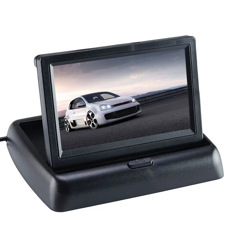 

Car Display 4.3 Inch Folding Lcd Hd Screen Car Reversing Display Audio Equipment Accessories