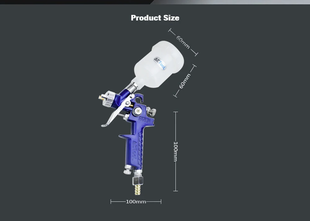 Профессиональная распылительная мини-Аэрограф AETool 0,8/1,0 мм, аэрограф HVLP, распылитель для окрашивания автомобилей, Аэрограф, Воздушная щетка