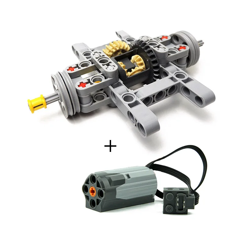 Technic Rear-wheel Drive Framed Differential Gear Kit Chassis Parts System Sets with Power Motors Toys Compatible with legoess