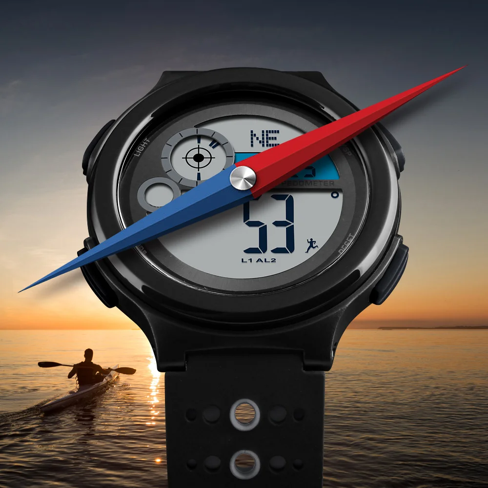 

Skmei Compass Men Sport Watch LED Digital Sport Watches Fashion Outdoor Alarm Shock Military Wristwatches Relogio Masculino 2018