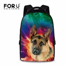 Forudesigns красочная печать собака хаски рюкзак для подростков Обувь для девочек большой Размеры дети ноутбук Bagpack Для женщин животных рюкзак