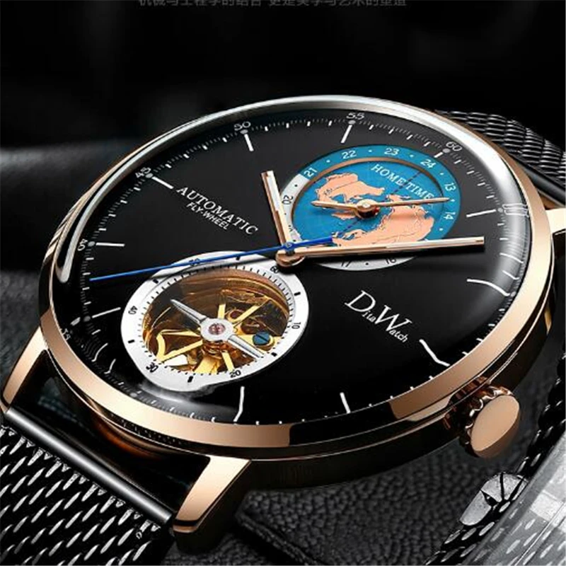 DITA мужские часы несколько часовых поясов модные креативные дизайнерские водонепроницаемые наручные часы светящиеся 2.5D Hardlex зеркальные
