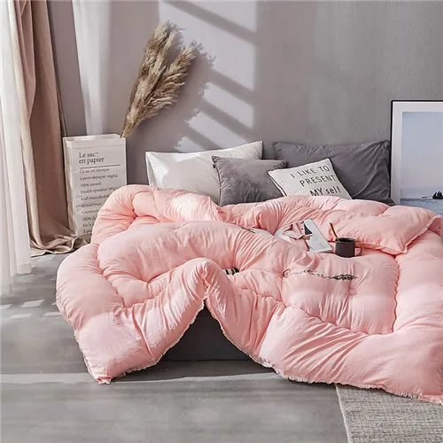 Зимнее одеяло, свежесть, стильное, утолщенное, одеяло, хлопок, стирается, мягкое Стёганое одеяло, 200*230 см, bea green, для дома, постельные принадлежности, зимние одеяла - Цвет: pink comforter